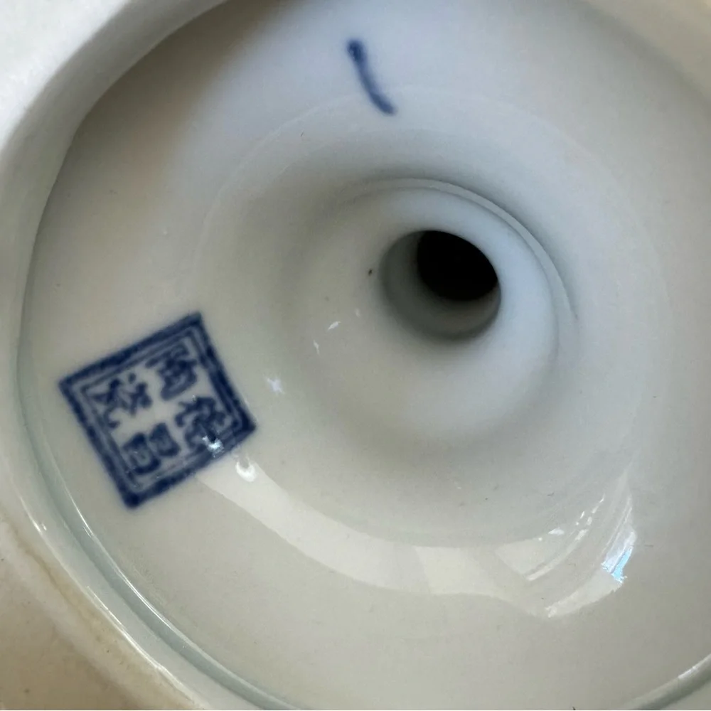 Floral Blue & White Chinese Candlesticks Antique/Vintage  Floral Motif Porcelain - Picture 11 of 16